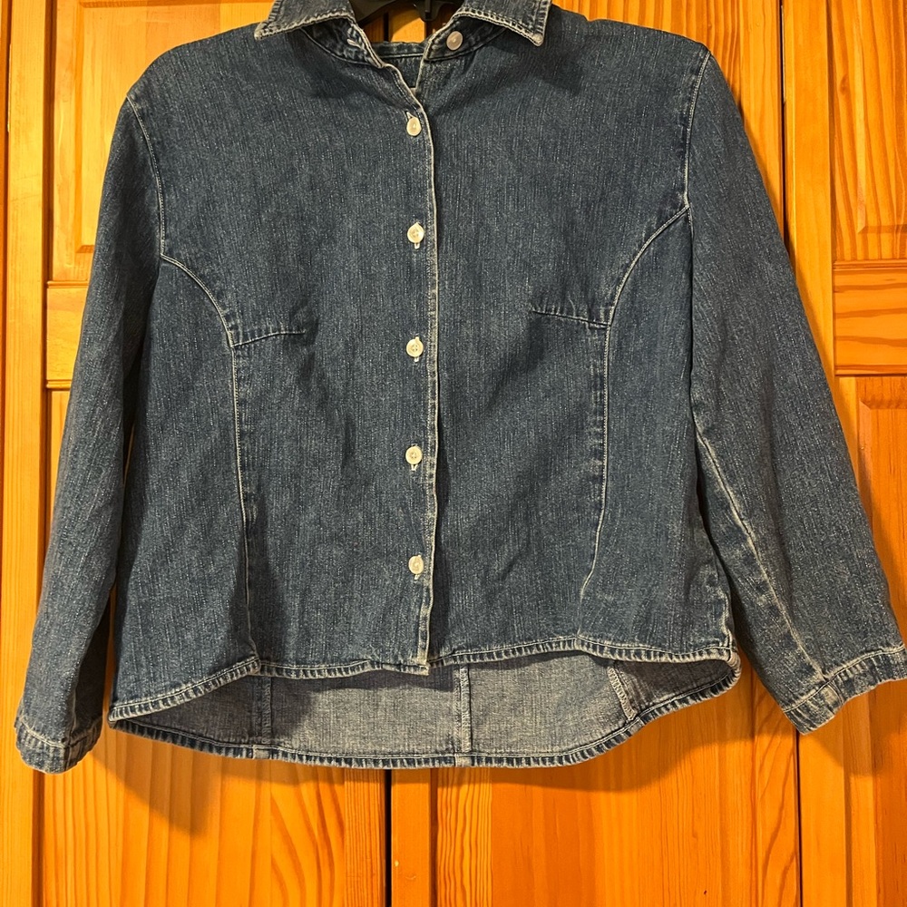 Vintage Denim Button-Up Jacket